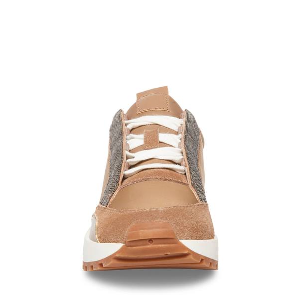 Trampki Damskie Steve Madden Keyan Taupe Szare Brązowe Kolorowe | SM-247KE