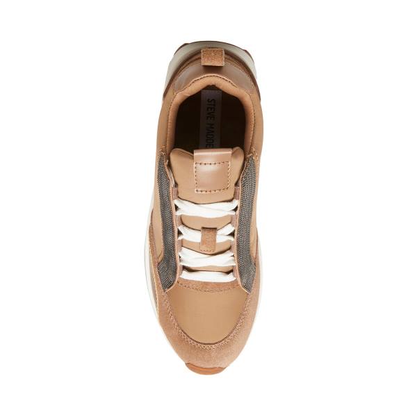 Trampki Damskie Steve Madden Keyan Taupe Szare Brązowe Kolorowe | SM-247KE