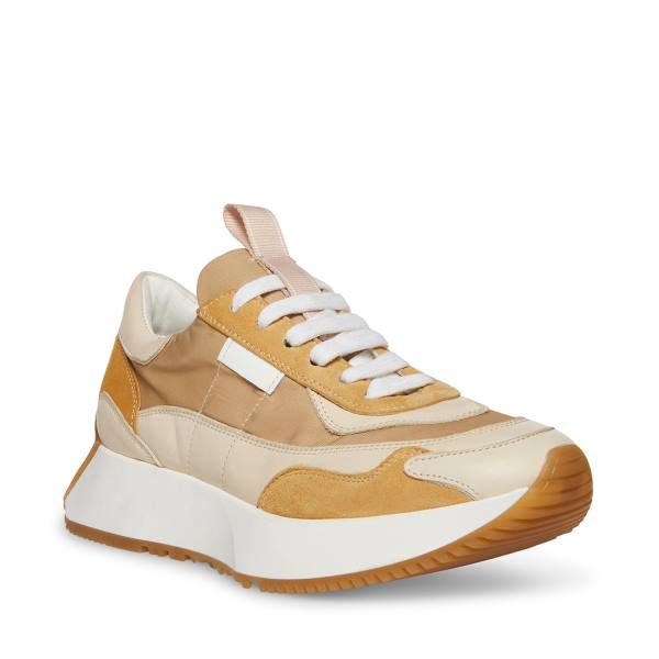 Trampki Damskie Steve Madden Korry Natural Beżowe Kolorowe | SM-185EI