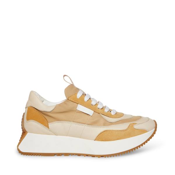 Trampki Damskie Steve Madden Korry Natural Beżowe Kolorowe | SM-185EI