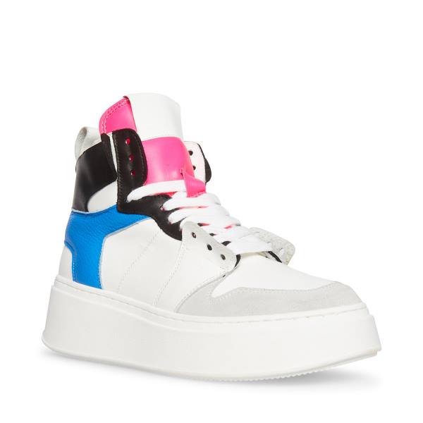 Trampki Damskie Steve Madden Loni Niebieskie Kolorowe | SM-573PJ