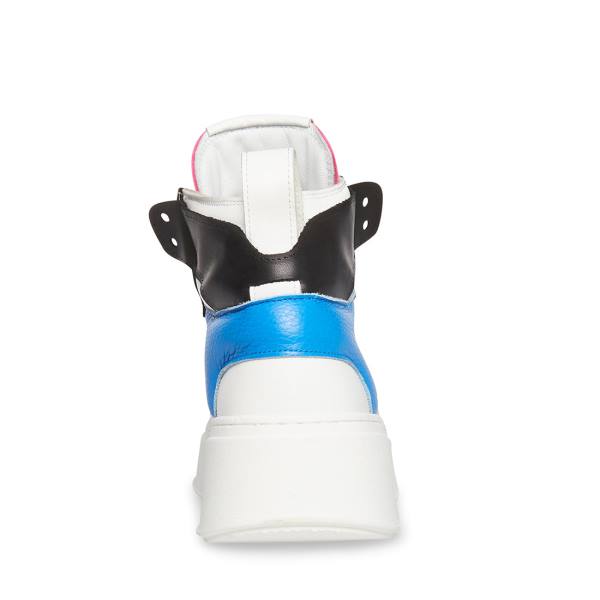Trampki Damskie Steve Madden Loni Niebieskie Kolorowe | SM-573PJ