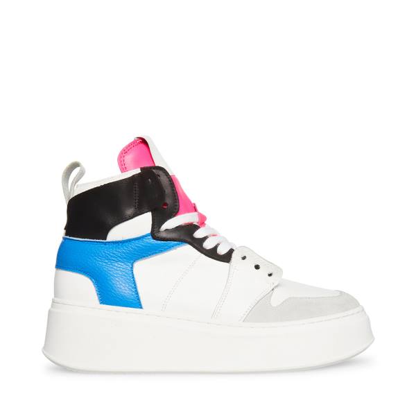 Trampki Damskie Steve Madden Loni Niebieskie Kolorowe | SM-573PJ