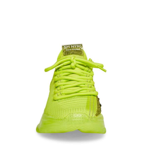 Trampki Damskie Steve Madden Maxima Lime Głęboka Zielone | SM-390MS