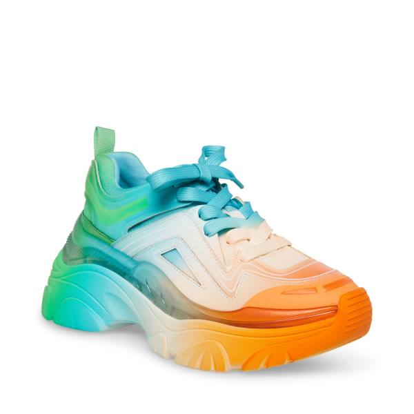 Trampki Damskie Steve Madden Regards Pomarańczowe Kolorowe | SM-132PT