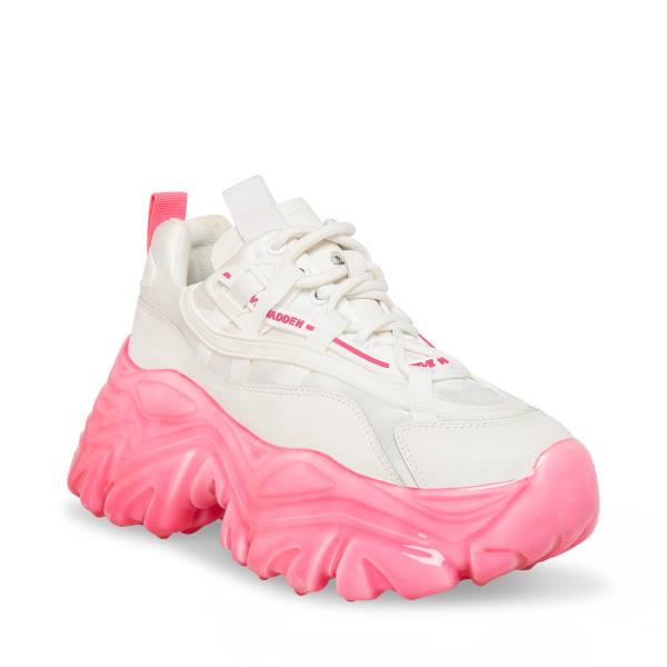 Trampki Damskie Steve Madden Revel Białe Różowe | SM-198DC