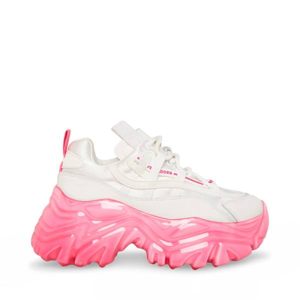 Trampki Damskie Steve Madden Revel Białe Różowe | SM-198DC