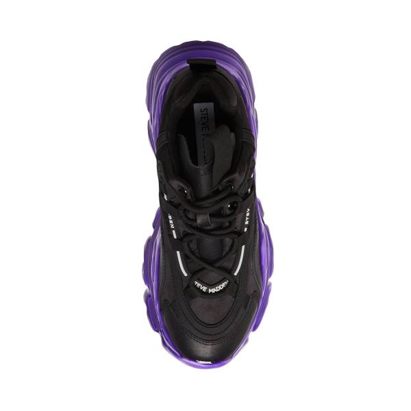 Trampki Damskie Steve Madden Revel Czarne Fioletowe | SM-943IH