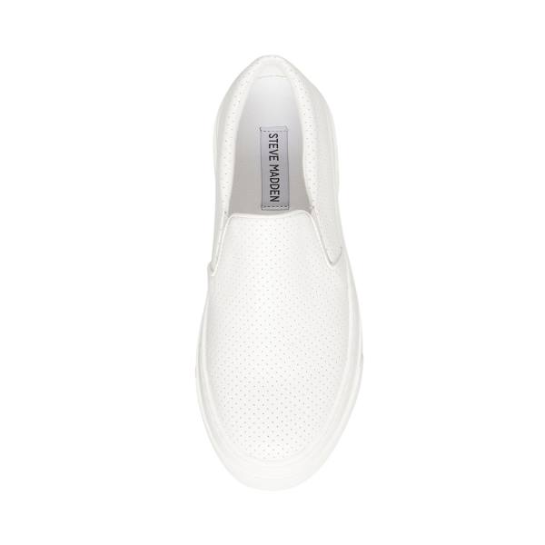 Trampki Damskie Steve Madden Shuffle Białe | SM-521UT