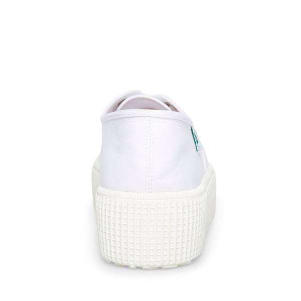 Trampki Damskie Steve Madden Stream Fabric Białe | SM-251WH