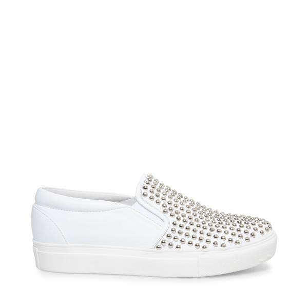 Trampki Damskie Steve Madden Torin With Studs Białe | SM-851MS