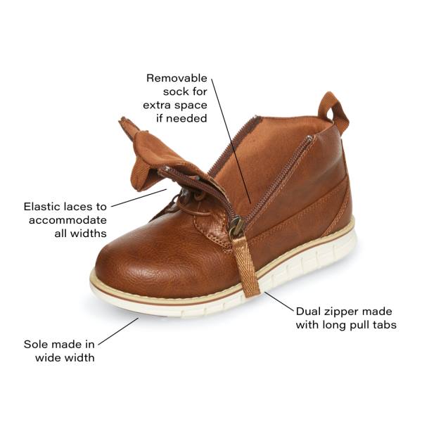 Trampki Dziecięce Steve Madden Amajor Brązowe | SM-457CV