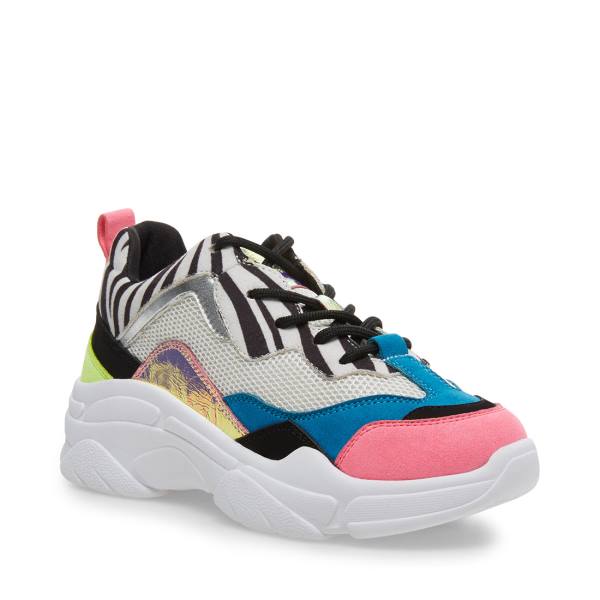 Trampki Dziecięce Steve Madden Jantonia Zebra Kolorowe | SM-471OY