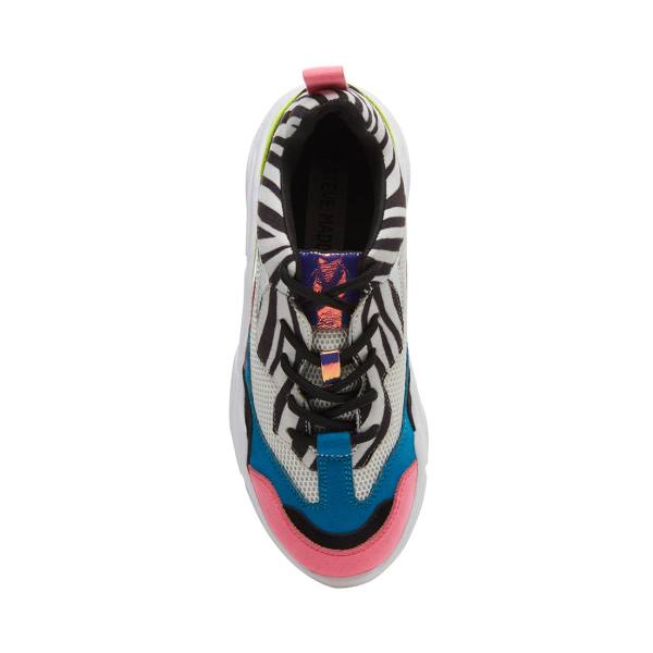 Trampki Dziecięce Steve Madden Jantonia Zebra Kolorowe | SM-471OY