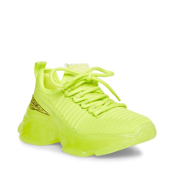 Trampki Dziecięce Steve Madden Jmaxima Neon Żółte | SM-257EY