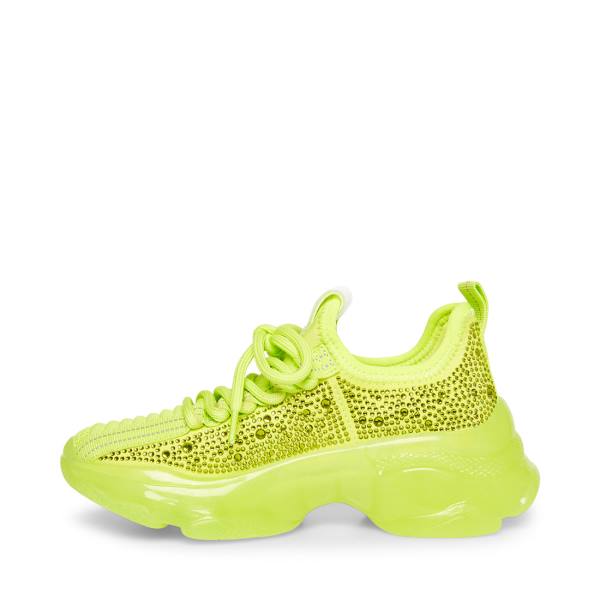 Trampki Dziecięce Steve Madden Jmaxima Neon Żółte | SM-257EY