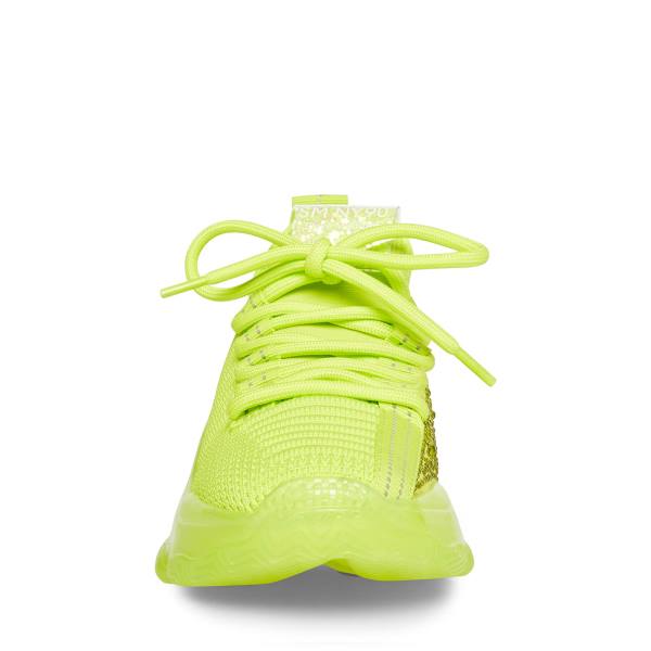 Trampki Dziecięce Steve Madden Jmaxima Neon Żółte | SM-257EY