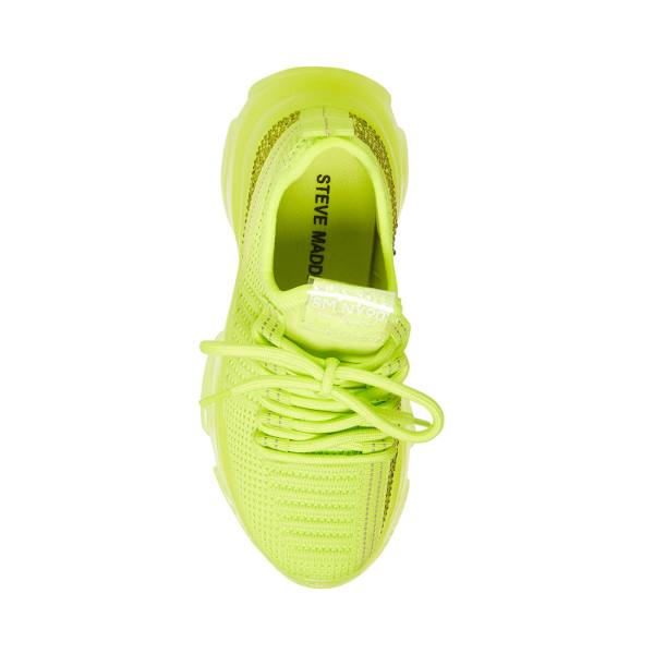 Trampki Dziecięce Steve Madden Jmaxima Neon Żółte | SM-257EY