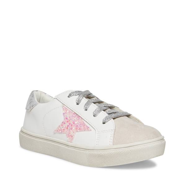 Trampki Dziecięce Steve Madden Jrezume Białe Kolorowe | SM-842JN