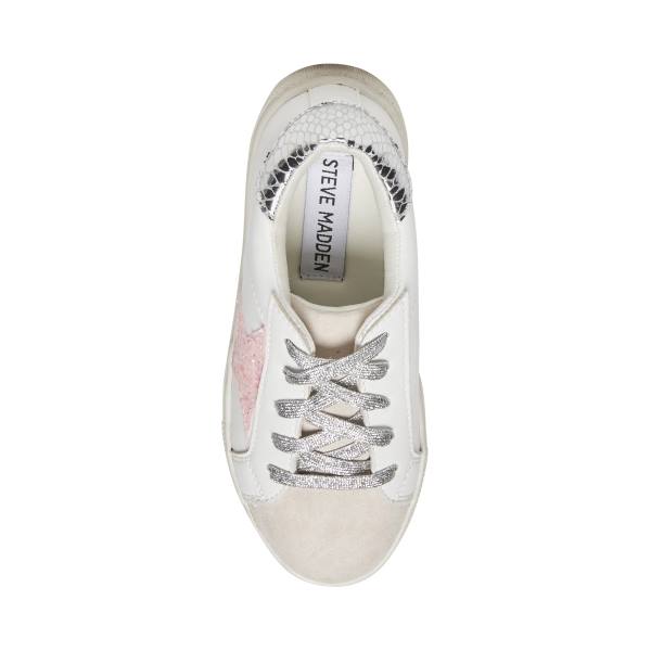 Trampki Dziecięce Steve Madden Jrezume Białe Kolorowe | SM-842JN