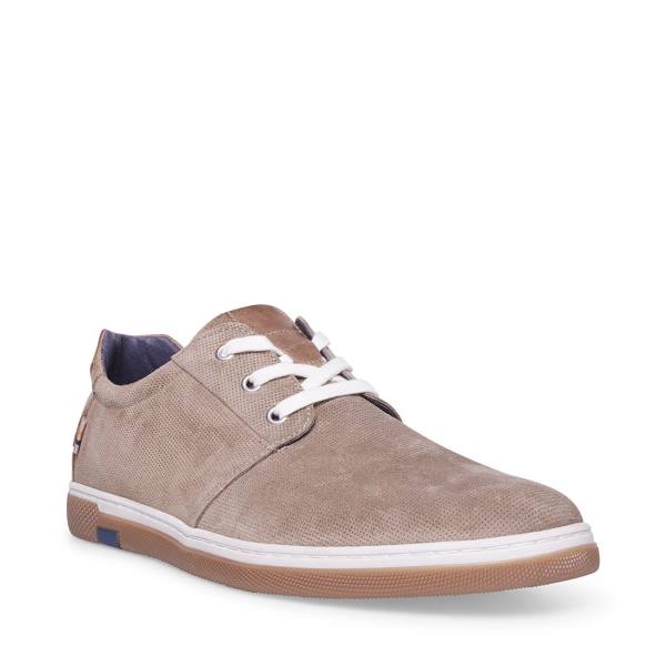 Trampki Męskie Steve Madden Austinn Tan Zamszowe Brązowe | SM-137BN