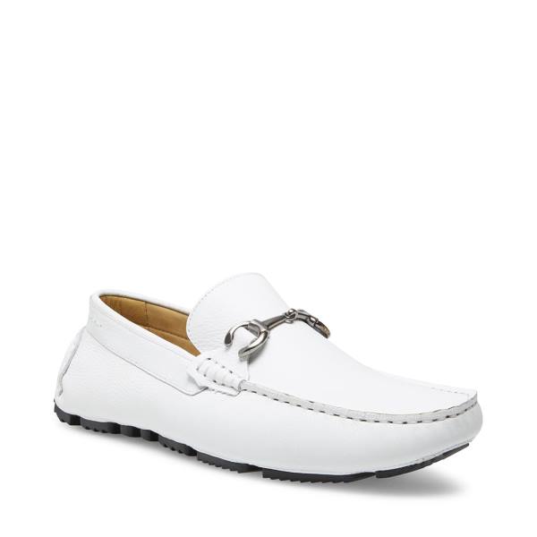 Trampki Męskie Steve Madden Brimley Skórzane Białe | SM-674JU