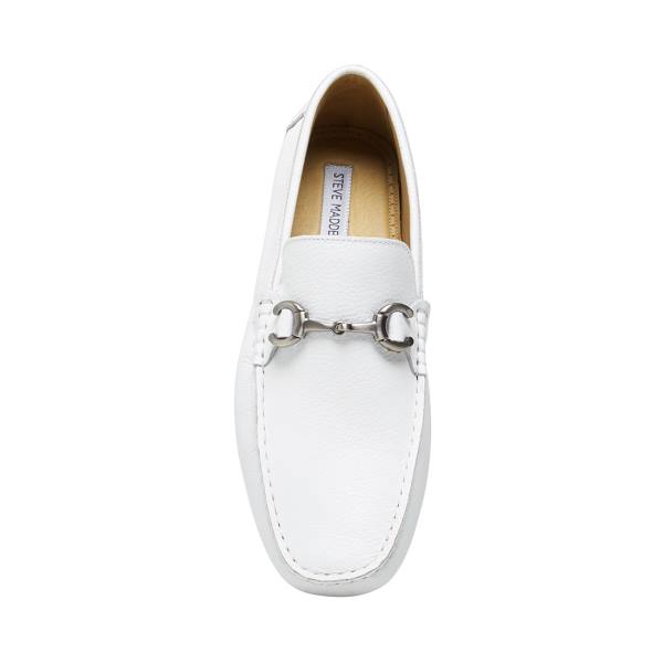 Trampki Męskie Steve Madden Brimley Skórzane Białe | SM-674JU