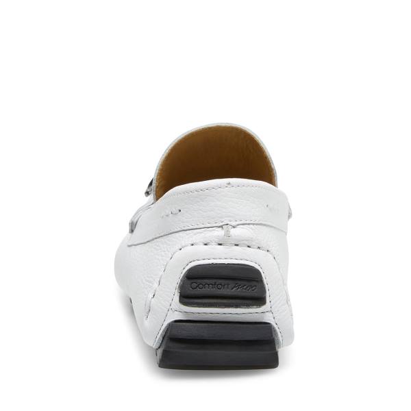 Trampki Męskie Steve Madden Brimley Skórzane Białe | SM-674JU