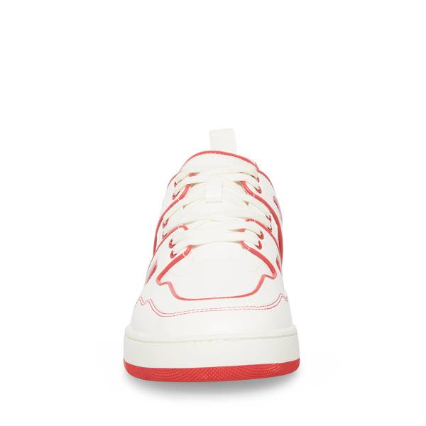 Trampki Męskie Steve Madden Chris Białe Czerwone | SM-512DK