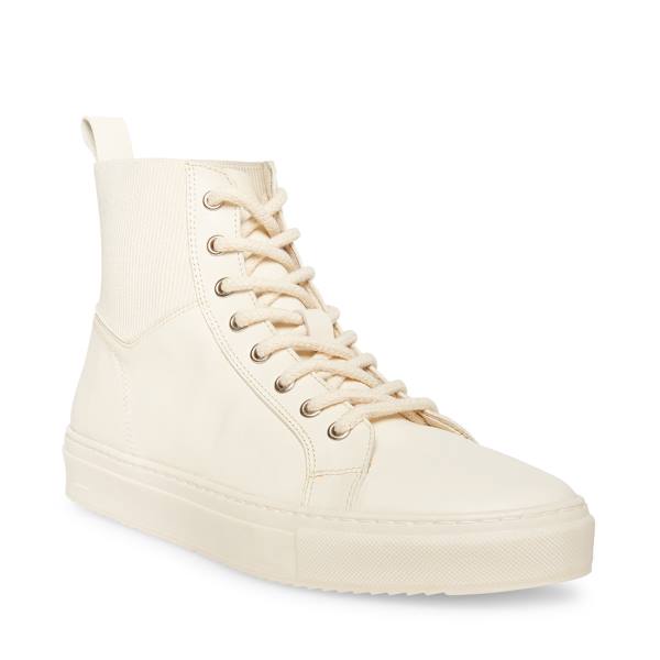Trampki Męskie Steve Madden Dante Bone Skórzane Beżowe | SM-495BA