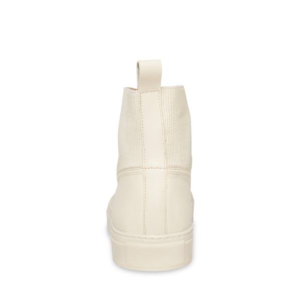 Trampki Męskie Steve Madden Dante Bone Skórzane Beżowe | SM-495BA