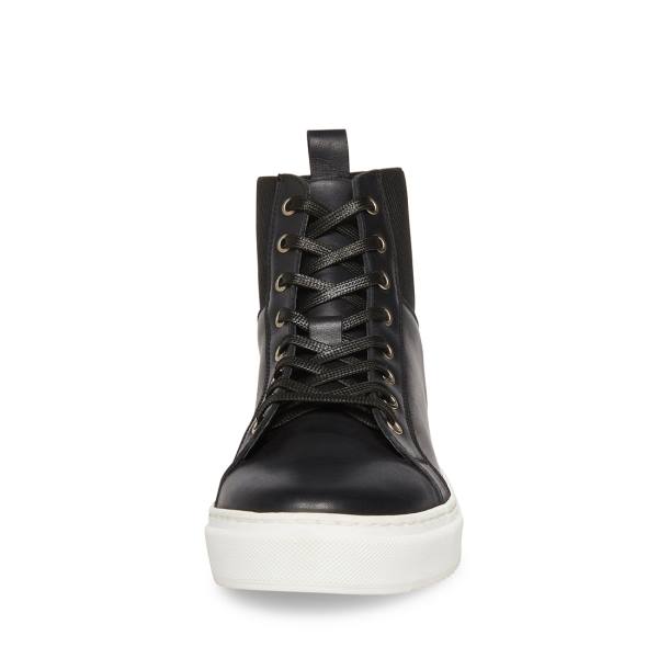 Trampki Męskie Steve Madden Dante Skórzane Czarne | SM-056WP