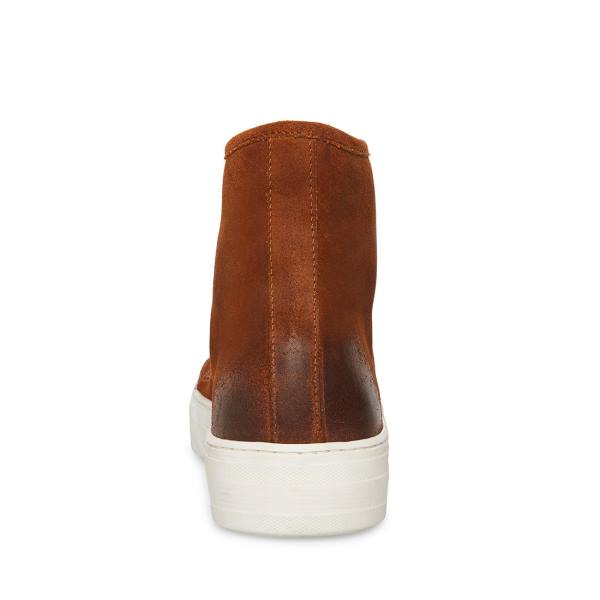 Trampki Męskie Steve Madden Forte Cognac Zamszowe Brązowe | SM-961JN