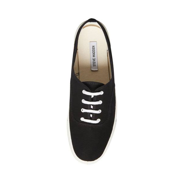Trampki Męskie Steve Madden Gareth-white Czarne Białe | SM-645AK