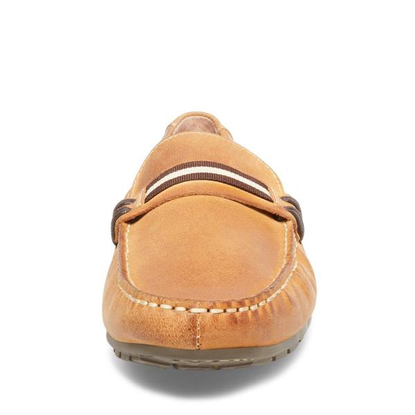 Trampki Męskie Steve Madden Grab Tan Skórzane Brązowe | SM-573FU