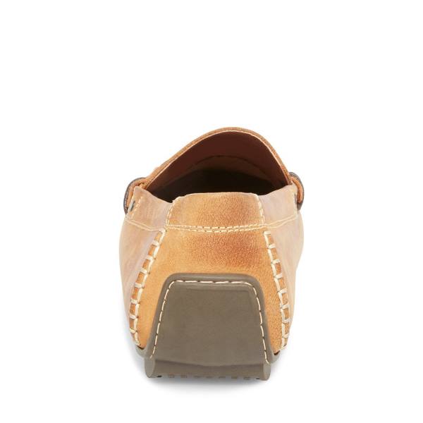 Trampki Męskie Steve Madden Grab Tan Skórzane Brązowe | SM-573FU