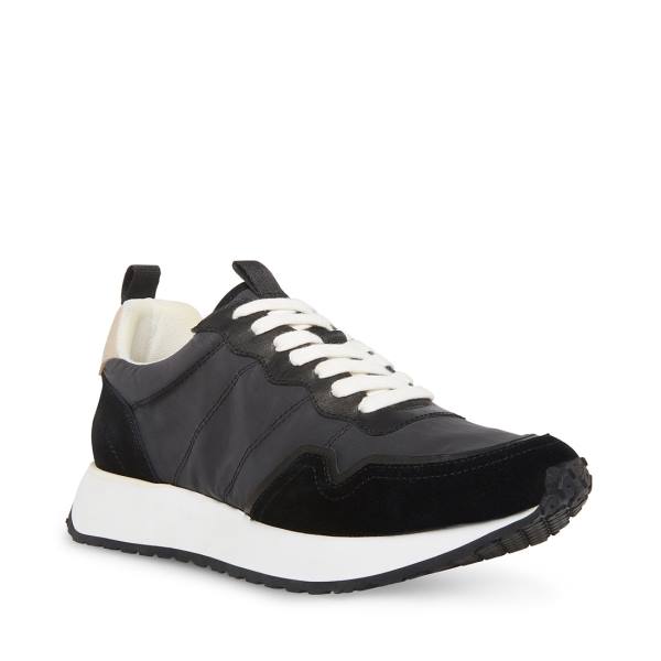 Trampki Męskie Steve Madden Kendrick Bone Czarne Beżowe | SM-280BS