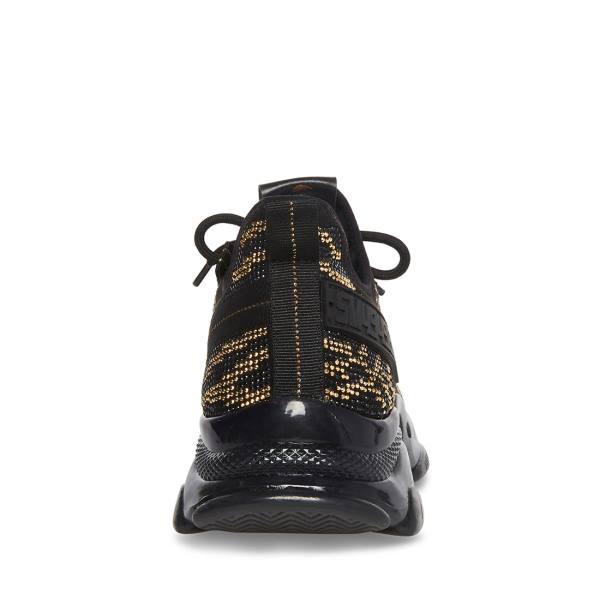 Trampki Męskie Steve Madden Maxx Czarne Złote | SM-916XW