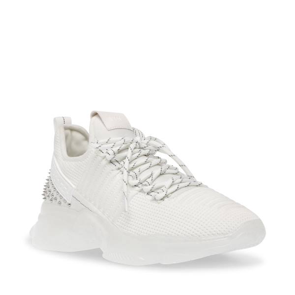Trampki Męskie Steve Madden Maxx-s Białe | SM-938PT