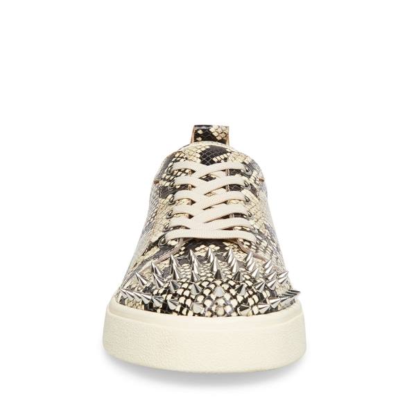 Trampki Męskie Steve Madden Portall Natural Snake Beżowe Wąż | SM-076NU