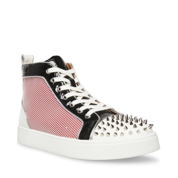 Trampki Męskie Steve Madden Promoter-s Czerwone Kolorowe | SM-890GC