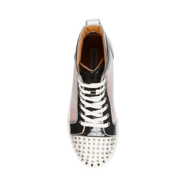 Trampki Męskie Steve Madden Promoter-s Czerwone Kolorowe | SM-890GC