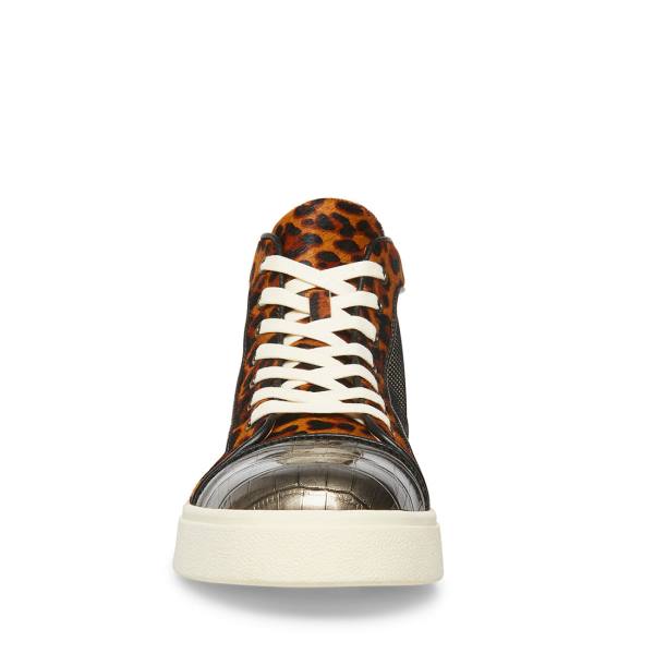 Trampki Męskie Steve Madden Promoter-s Leopard Czarne Panterka | SM-769KB