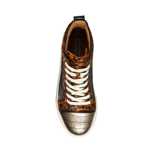 Trampki Męskie Steve Madden Promoter-s Leopard Czarne Panterka | SM-769KB