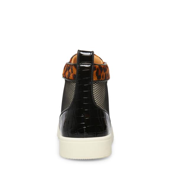 Trampki Męskie Steve Madden Promoter-s Leopard Czarne Panterka | SM-769KB