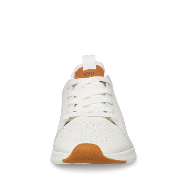 Trampki Męskie Steve Madden Revolve Białe | SM-597IX