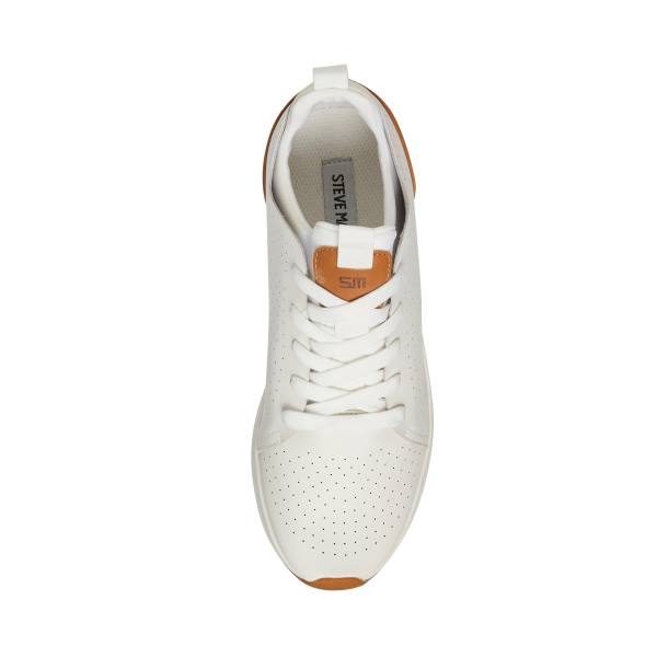 Trampki Męskie Steve Madden Revolve Białe | SM-597IX