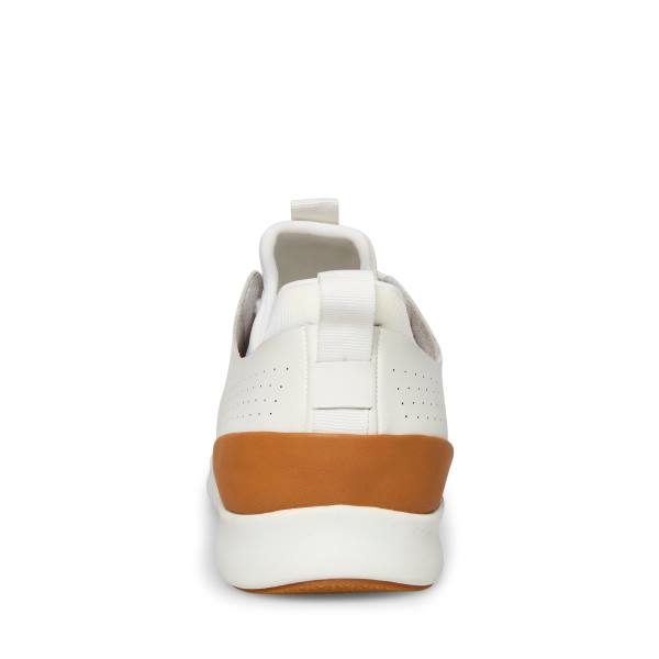 Trampki Męskie Steve Madden Revolve Białe | SM-597IX