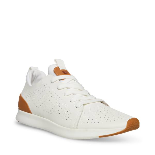 Trampki Męskie Steve Madden Revolve Białe | SM-597IX