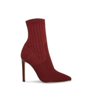 Botki Damskie Steve Madden Discreet Burgundy Bordowe | SM-791AQ